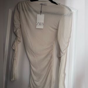 Zara top cream color